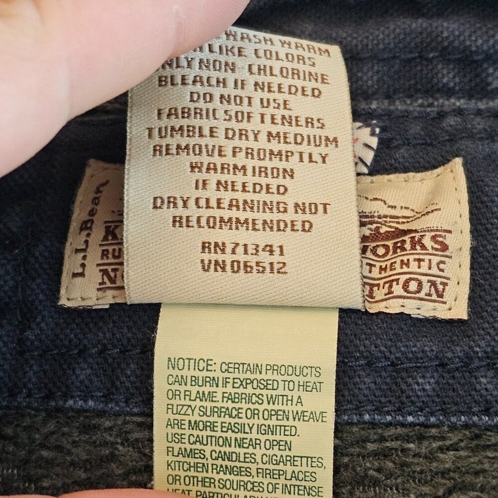 READ LL Bean Katahdin Iron Works Shirt Jacket Mens XL Fleece Lined Workwear Snap - Picture 5 of 11
